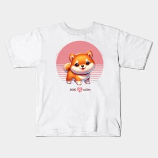 Shiba Inu Puppy | Proud Dog Mom Kids T-Shirt